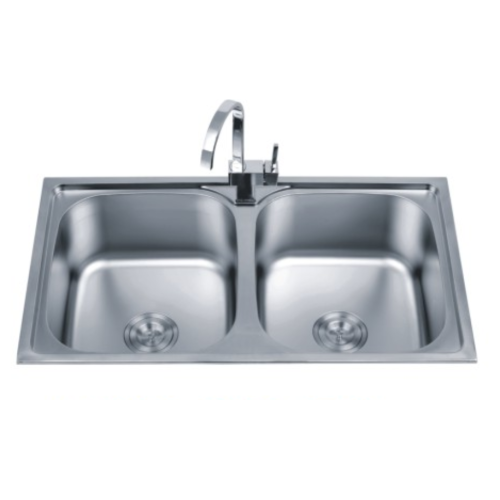 Chậu rửa đôi bằng thép không gỉ có kích thước bằng nhau