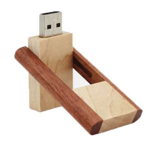 swivel wooden usb flash drive promotional