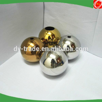garden ornament metal steel ball with hole with gold-plated