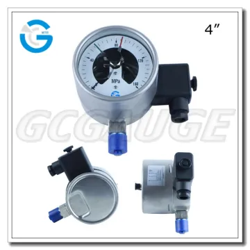 High quality stainless steel electro contact manometer with bottom mounting