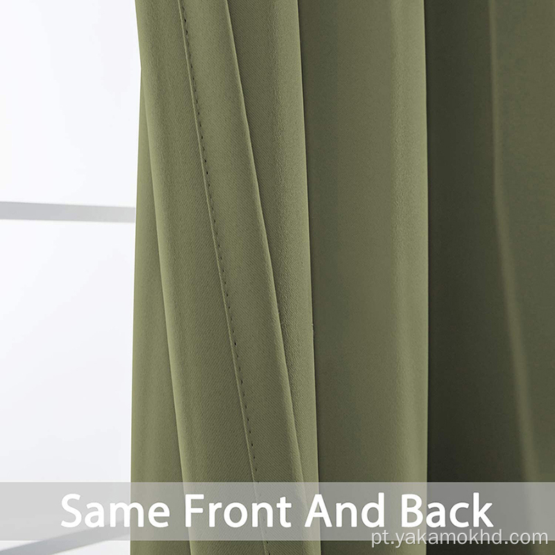 Sage Blackout Curtains 63 polegadas de comprimento