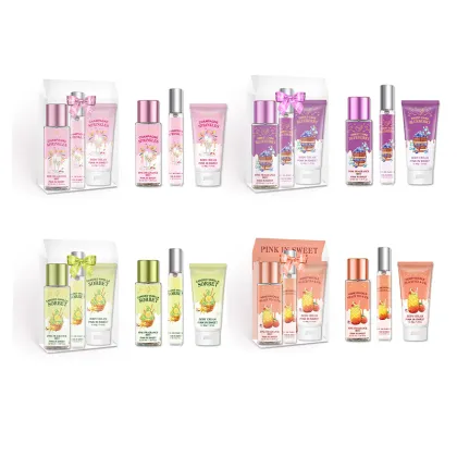 Natural Body Care Set for Women - 3pcs Fragrance Body Lotion and Body Mist