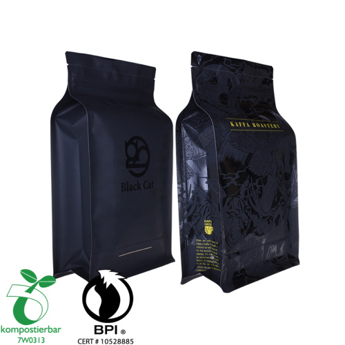 Good Seal Ability Block Bottom Biodegradable Tea Packaging