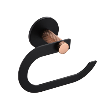 Brass Black Wall-Mounted Tissue Roll Holder - Factory Supply