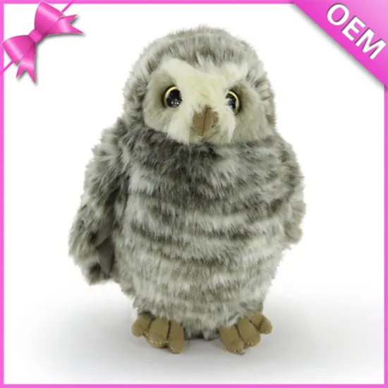 20cm Standing Superior Long Plush Material Stuffed Plush Owl Soft Toys Wholesale