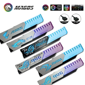 RGB Aluminum GPU Holder with Acrylic Frame Stand and ARGB SYNC Support