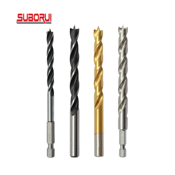 High Performance SUBORUI Drill Bit Set for Carpenter - HSS 4241HSS Brad Point for Hard Wood Working (1-13mm) ISO