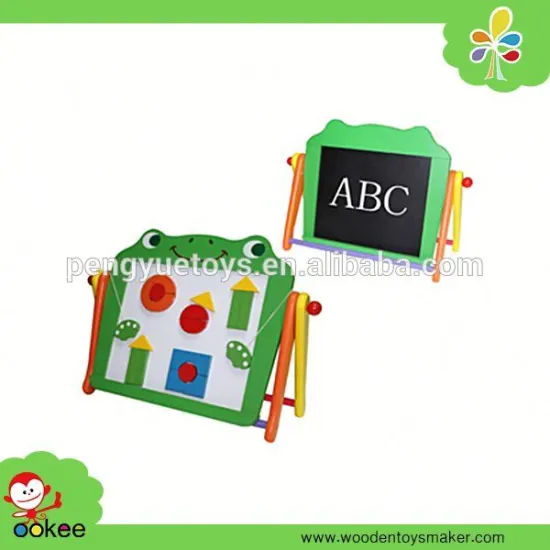 Adjustable children kids wooden toy drawing board