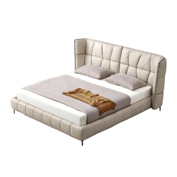 Luxury Modern Leather Upholstered Double Bed