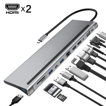 HUB USB C 12 EN 1 pour Macbook