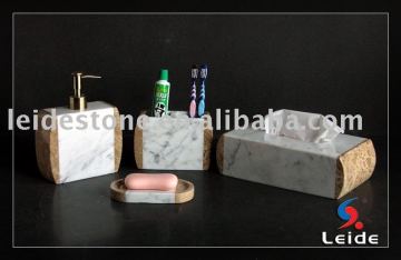 Bianco carrara marble bathroom accessories