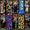 Frosted Church stained glass window film electrostatic home foil door sticker PVC Custom self-adhesive window decorative films