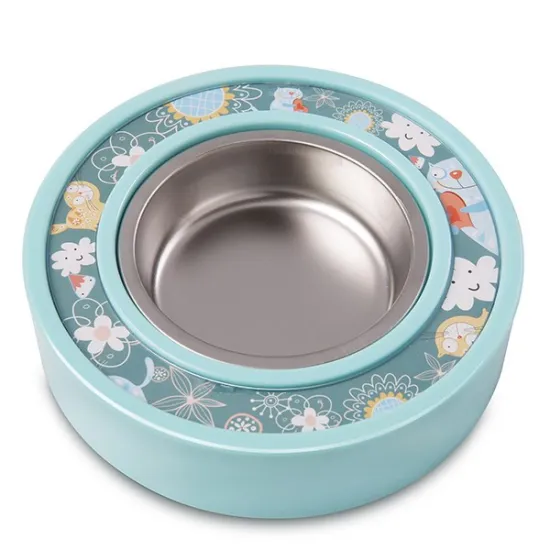 Delicate Art Loop Cat Bowl With Stainless Steel Inner