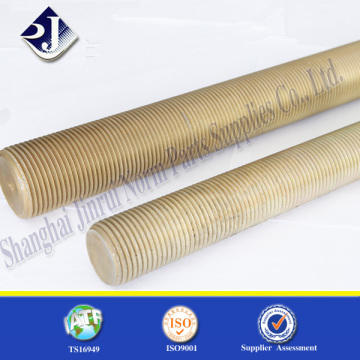manufacturer from China carbon steel yellow zinc plated full thread stud bolt