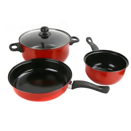 Professional Dessini Cookware Set: 3-Piece Non-Stick Multifunctional Cooking Pot Set for Gourmet Cooking