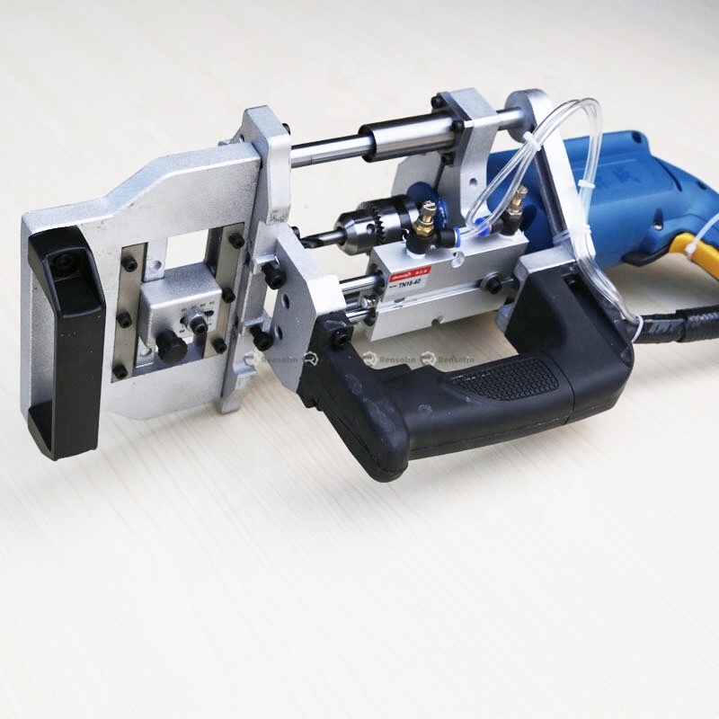 Portable Woodworking Drilling Boring Machine Pneumatic Side Hole Drilling Machine