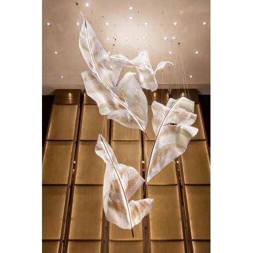 Modern project hotel lobby art leaf shaped Chandelier