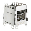 Outdoor Portable Stainless Steel Stove Lightweight Folding Wood Stove Pocket Alcohol Stove Outdoor Cooking Camping Backpacking