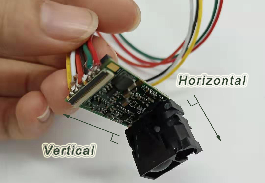 90 degree USB Tiny Laser Distance Sensor Size