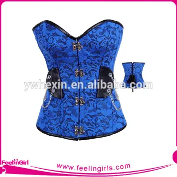 Wholesale Charming Steel Boned Royal Blue Sexy Corset Top