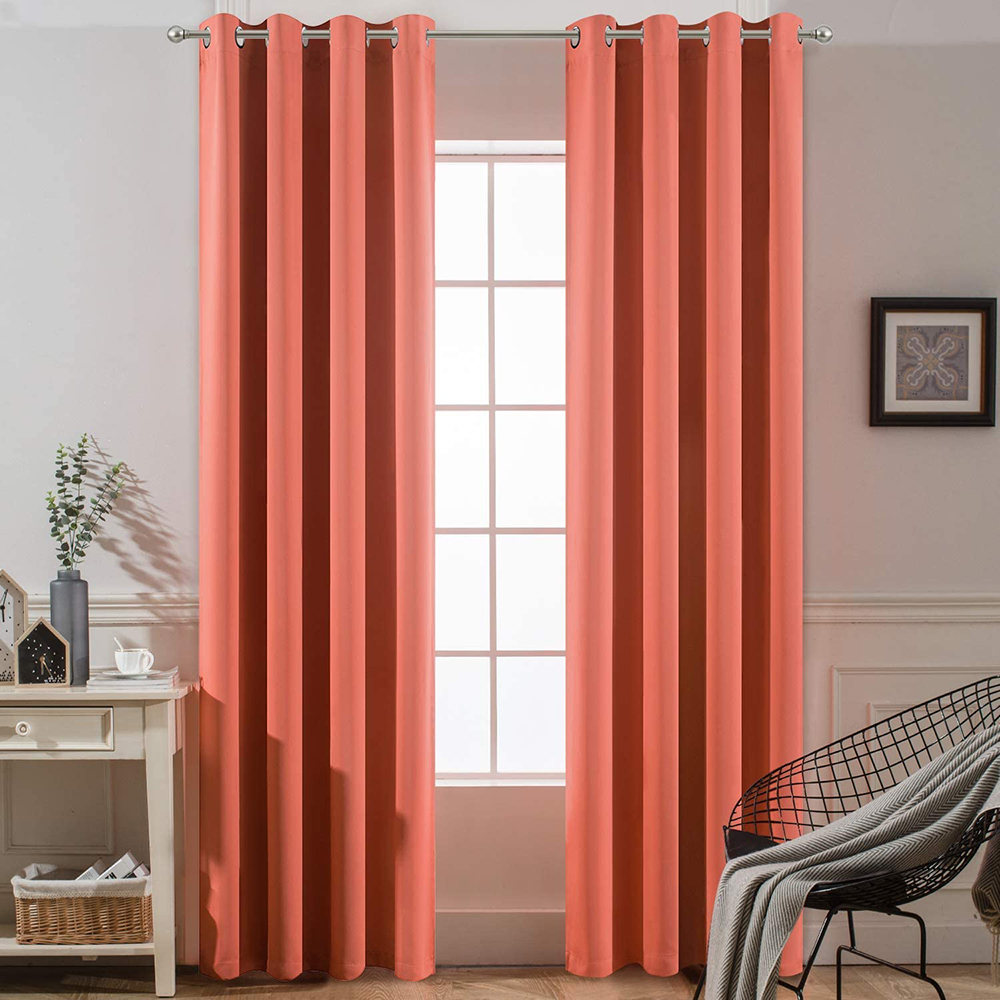 Coral Blackout Curtains
