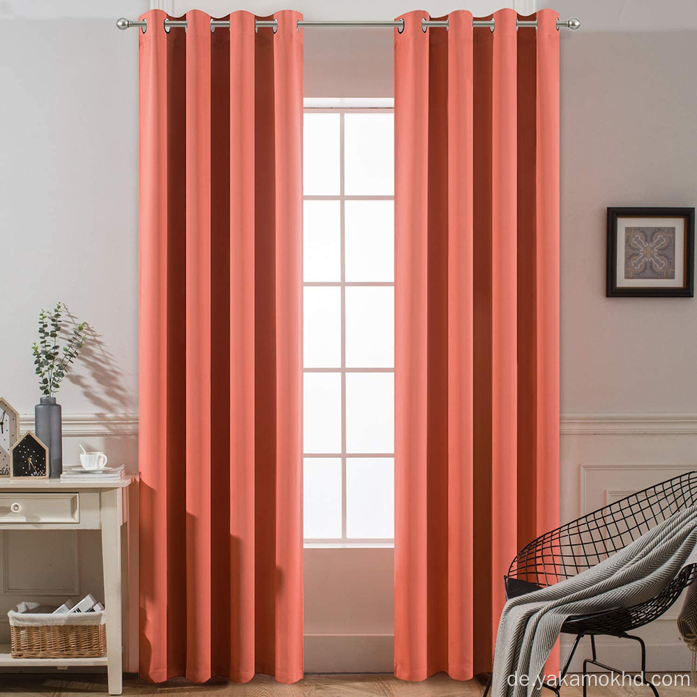 Coral Blackout Curtains 84 Zoll lang