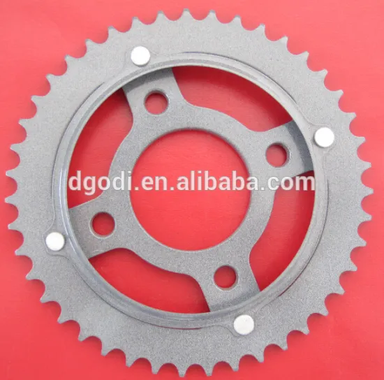oem metal/steel motorcycle chain sprocket as guangzhou motorcycle spares