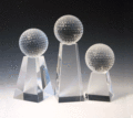 Custom Golf Ball Torch Crystal Trophy