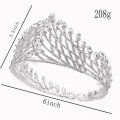 3.5''Fashion Silver Plated Baroque Crown Tiaras