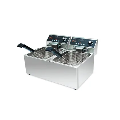 Commercial Electric Fryer 2x8L Deep Fryer Counter Top