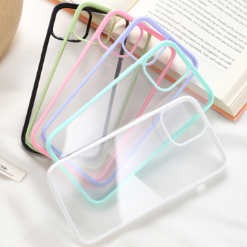 Special Macaron Color Acrylic Phone Case with Glue Groove for iPhone 14