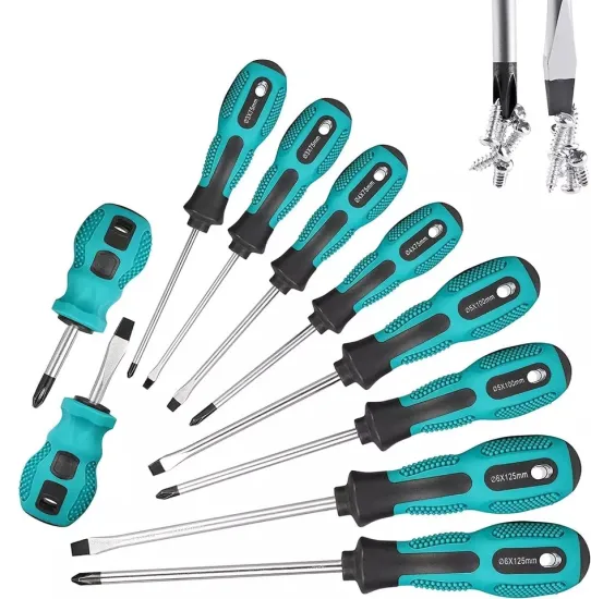 Heavy Duty Magnetic Screwdriver Set CRV Cross Slotted