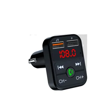 Car Dual USB Charger with Bluetooth 5.0, FM Transmitter, and MP3 Player