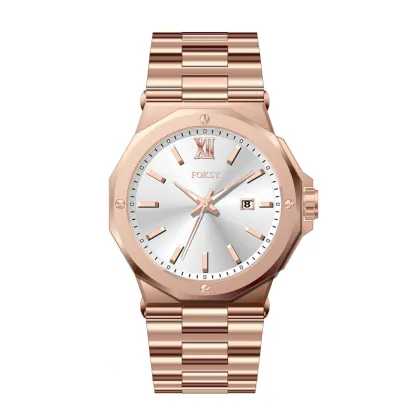 New Foksy Stainless steel Couple Watch 2018