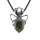 Fancy Jasper 13X18mm Cabs Antique Silver Alloy Spider Pendant Necklace 45cm Black Cord