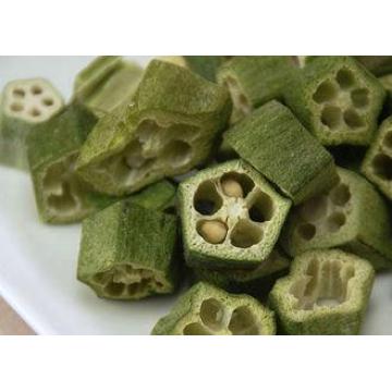 Green Healthy Freeze Dried Vegetables Bulk Okra Segments fo