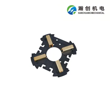 Vehicle air conditioning system cooling fan brush holder