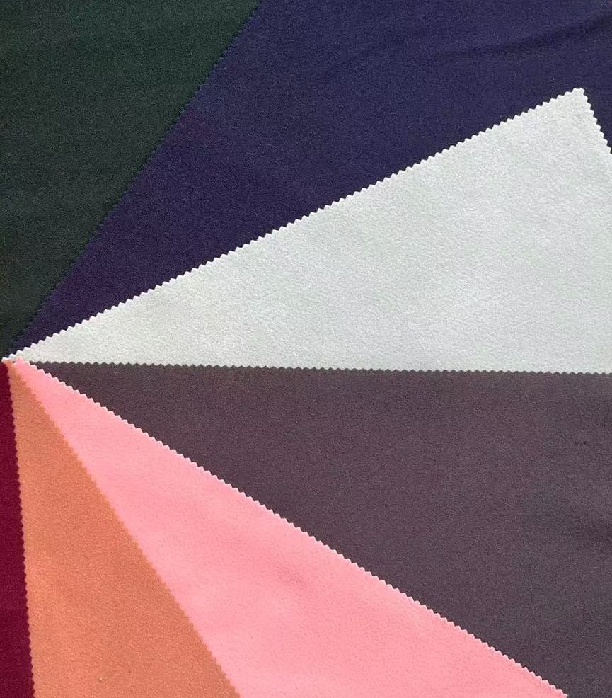 Knitted 100% polyester melton fabric