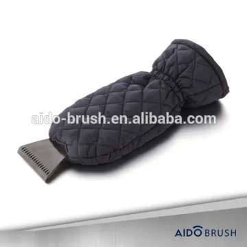 Warmly ice scraper with glove for car