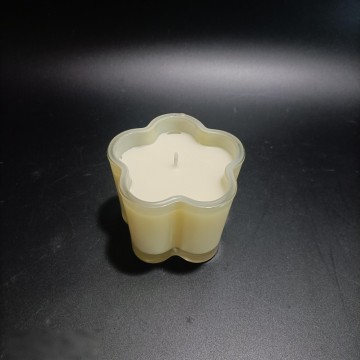 Handmade Soy Wax Candle Jar Colorful Design Jasmine Scent for Home Decoration