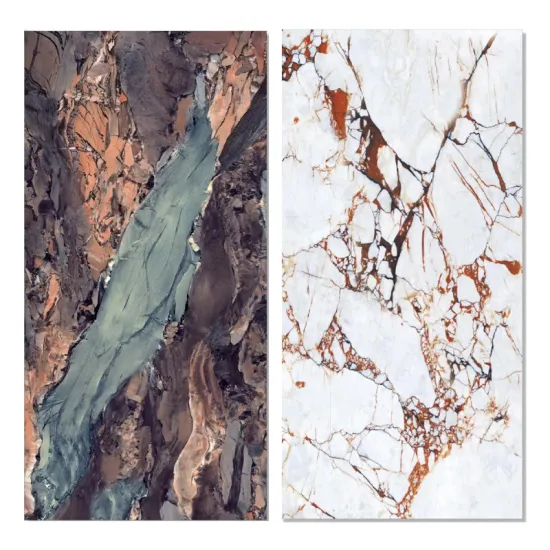 Top Luxury Porcelain Tiles: 600x1200mm Indoor Continuous Rock Pattern with Glossy Finish - China's Premium Tile Selection