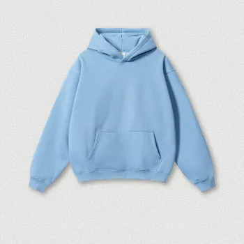 Custom Heavy Weight 350gsm Men's No Strings Hoodies & Blank Cropped Hoodies - Wholesale