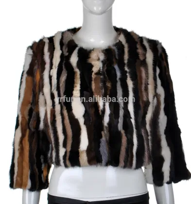 YR388 Scrap Combined Mink Fur Jackets/New Women Colorful Fur Jackets