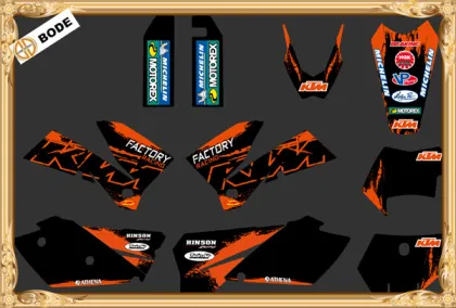 TEAM GRAPHICS DECALS FOR KTM SXF MXC SX EXC