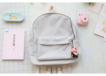 Custom solid color canvas backpack backpack