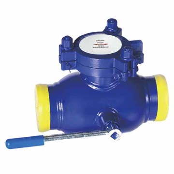 Fully welded filter ball valve