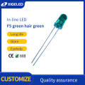 Led Green Hair Green LEDF5 lamp beads in-line led green hair green Supplier