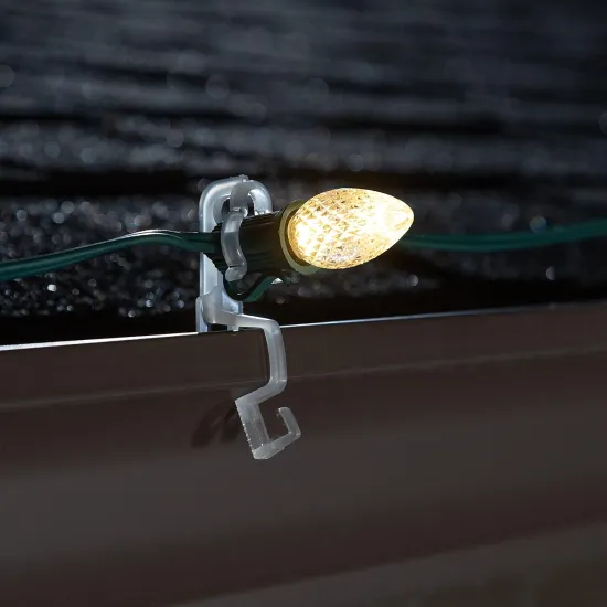 All-in-One Christmas Light Gutter Clips for Shingles and Rain Gutters
