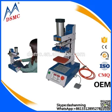 Mini pneumatic leather transfer foils heat press machine