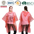 Erwachsene bunte PET Regen Ponchos